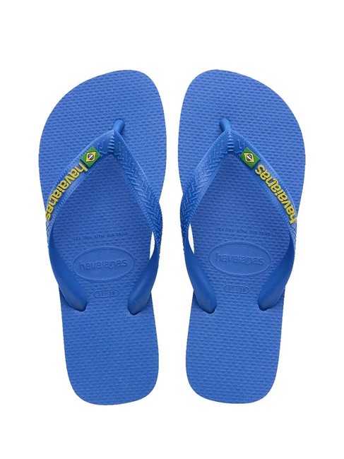 HAVAIANAS BRASIL LOGO NEON Tongs bleu étoile/bleu étoile - Chaussures unisexe