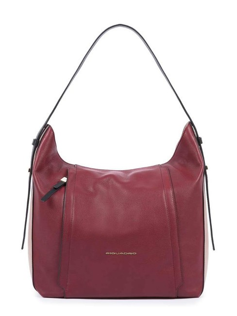 PIQUADRO  CIRCLE Sac à bandoulière, en cuir ROUGE - Sacs pour Femme