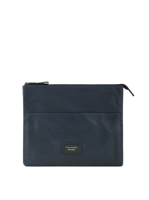 PIQUADRO HARPER Pochette plate en cuir bleu - Étui pour tablette & Organiseur