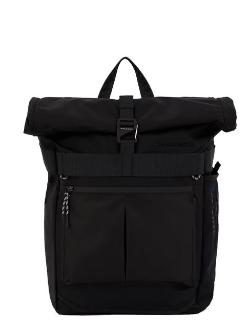 PIQUADRO ARNE Sac à dos roll-top pour ordinateur portable 15,6" Noir - Sacs à dos pour ordinateur portable