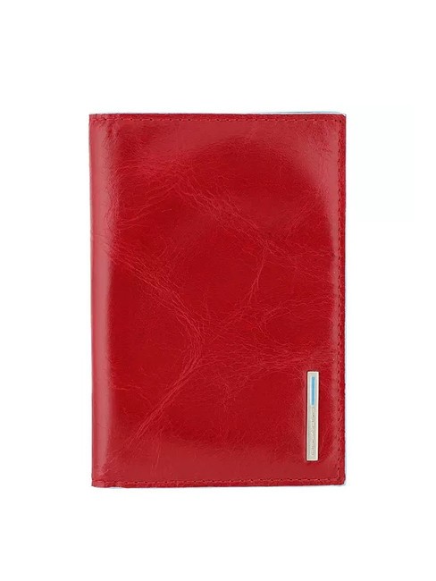 PIQUADRO BLUE SQUARE Porte-passeport en cuir ROUGE - Accessoires Voyage