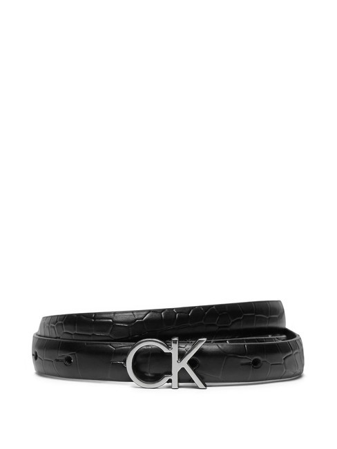 CALVIN KLEIN DAILY Ceinture en cuir ck crocus noir - Ceintures