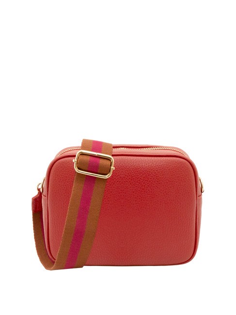 LESAC LUCIA Sac porté épaule double en cuir Dollar rouge - Sacs pour Femme