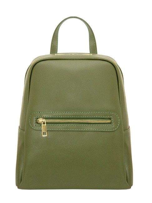 LESAC GELSO Sac à dos en cuir olive - Sacs pour Femme