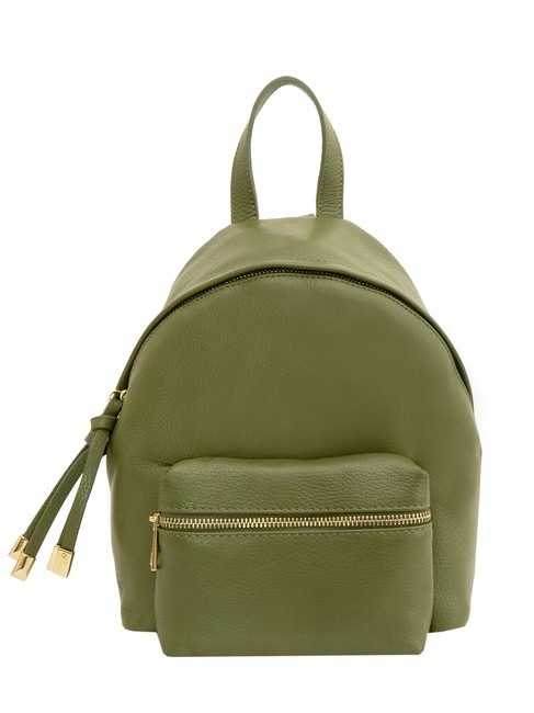 LESAC VANESSA Sac à dos en cuir Dollar olive - Sacs pour Femme