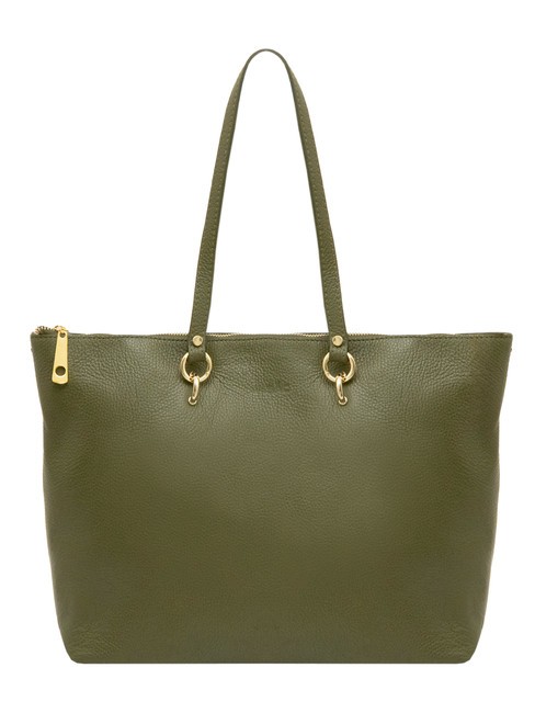 LESAC VIOLA  Sac cabas en cuir olive - Sacs pour Femme