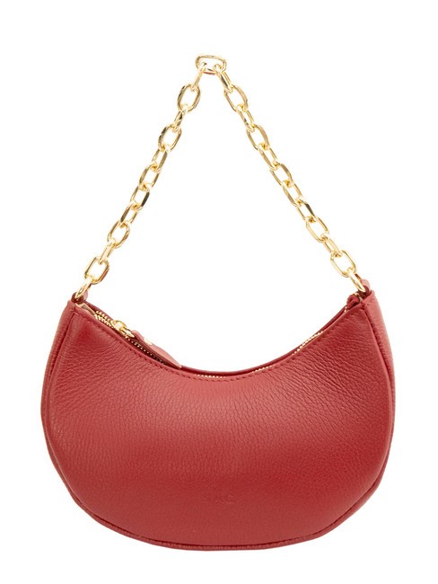 LESAC GIUDITTA Sac hobo en cuir avec chaîne rouge - Sacs pour Femme