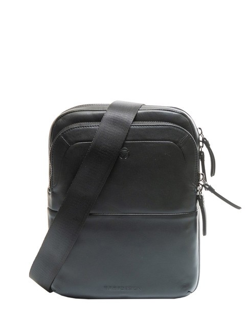 MOMO DESIGN NAPPA Sac en cuir noir - Sacs en Bandoulières pour Homme