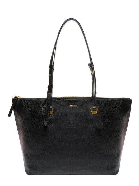 COCCINELLE LEA Sac cabas en cuir martelé Noir - Sacs pour Femme