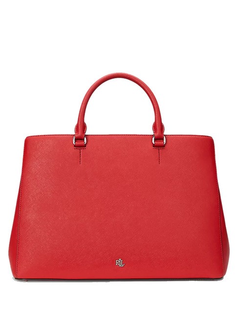 RALPH LAUREN HANNA Grand sac à main en cuir rl2000 rouge - Sacs pour Femme