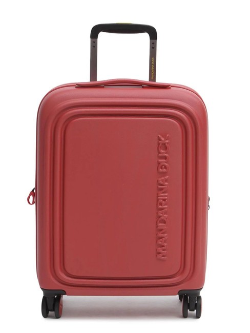 MANDARINA DUCK LOGODUCK + Chariot à bagages à main, exp rouge minéral - Valises cabine