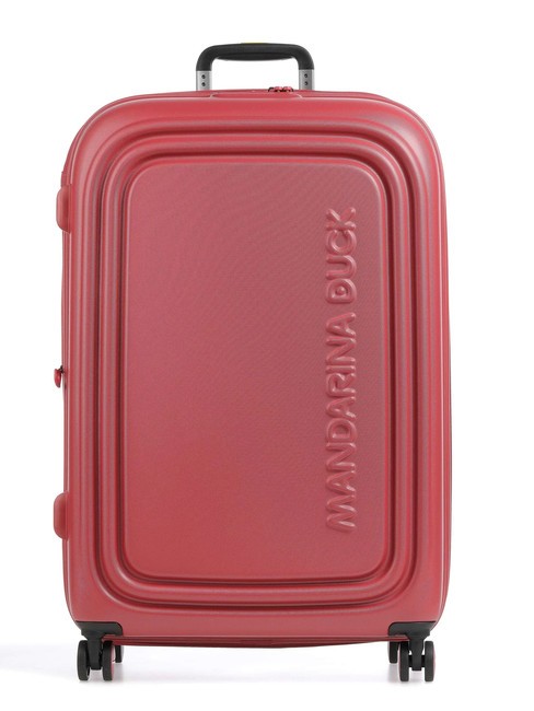 MANDARINA DUCK Chariot LOGODUCK +, grande taille extensible rouge minéral - Valises Rigides