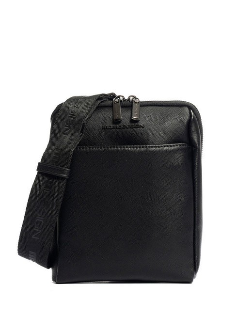 MOMO DESIGN WORK SAFFIANO Bourse noir - Sacs en Bandoulières pour Homme