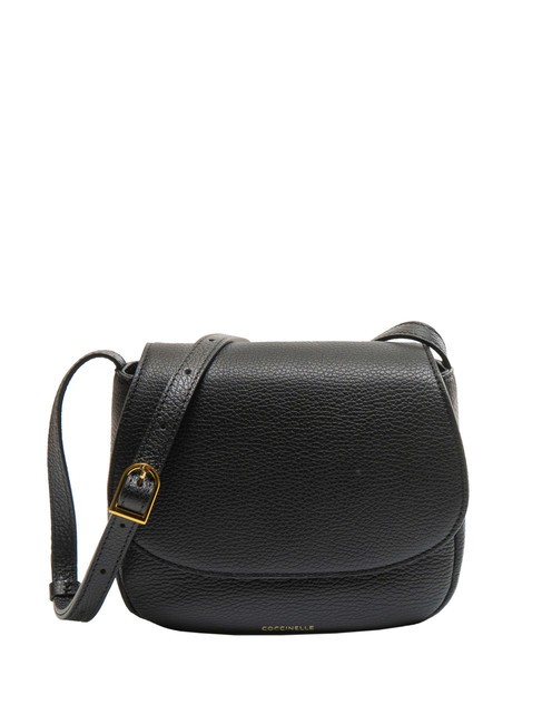 COCCINELLE CHERRY Sac bandoulière rond en cuir Noir - Sacs pour Femme