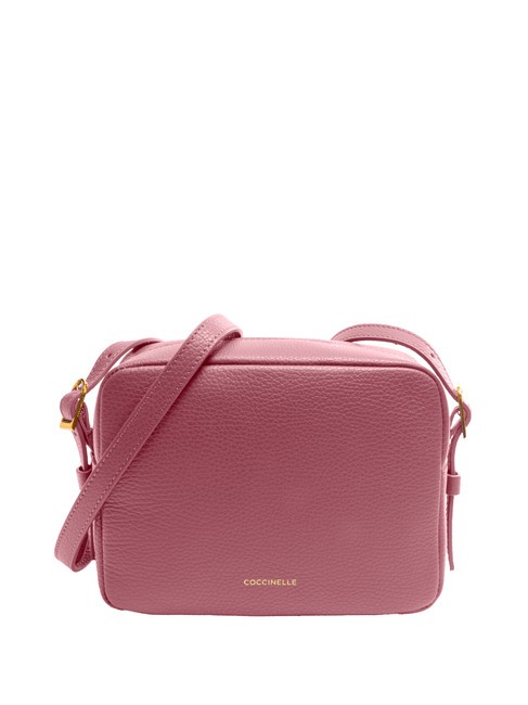 COCCINELLE CHERRY Sac appareil photo en cuir martelé pulpe rose - Sacs pour Femme