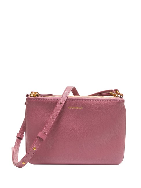 COCCINELLE TRINITY Sac bandoulière en cuir avec 3 compartiments pulpe rose - Sacs pour Femme