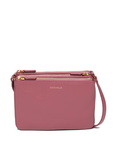 COCCINELLE TRINITY Sac bandoulière en cuir avec 3 compartiments pulpe rose - Sacs pour Femme