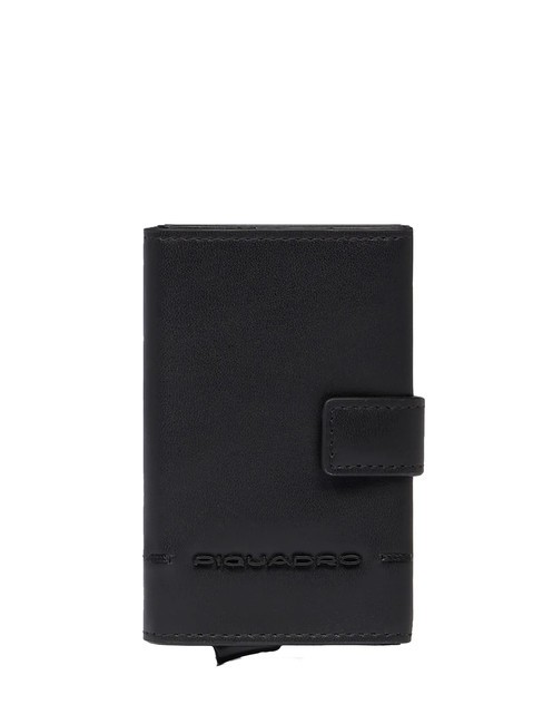 PIQUADRO KIRI Porte-cartes en cuir Noir - Portefeuilles Homme