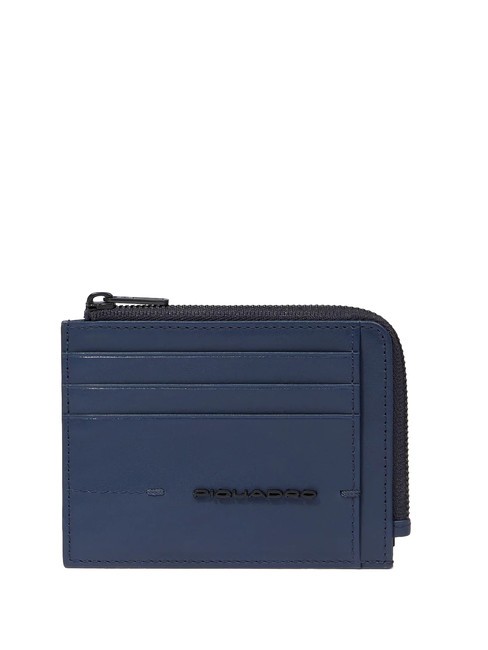 PIQUADRO KIRI Porte-cartes en cuir bleu - Portefeuilles Homme