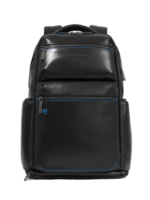 PIQUADRO BLUE SQUARE  Sac à dos pour ordinateur portable 15,6" en cuir Noir - Sacs à dos pour ordinateur portable