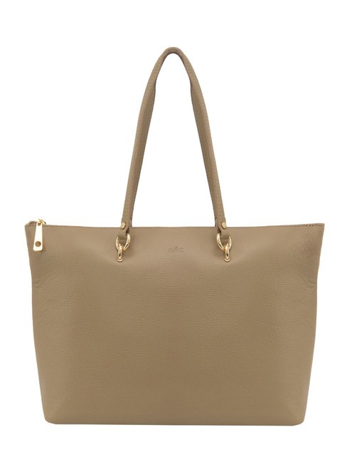 LESAC VIOLA  Sac cabas en cuir taupe clair - Sacs pour Femme