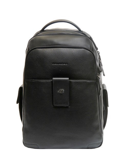 PIQUADRO ILI Sac à dos en cuir grainé, pièce 15,6" nero2 - Sacs à dos pour ordinateur portable