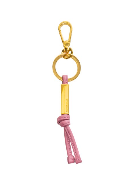 COCCINELLE ESSENTIAL Porte-clés avec breloque en cuir pulpe rose - Porte-clés