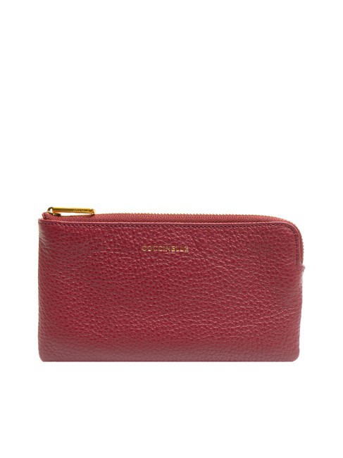 COCCINELLE ALIAS  Pochette en cuir rouge grenat - Sacs pour Femme