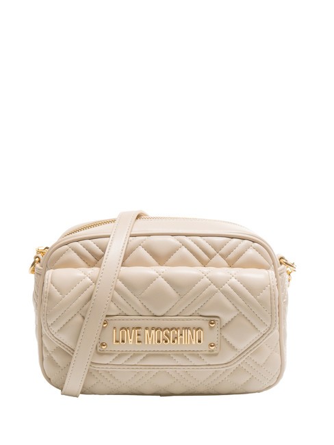 LOVE MOSCHINO QUILTED  Mini sac pour appareil photo sur l'épaule Ivoire - Sacs pour Femme