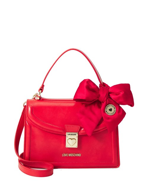 LOVE MOSCHINO FIOCCO Sac porte-documents avec bandoulière ROUGE - Sacs pour Femme