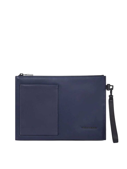 PIQUADRO DAVID Pochette en cuir pour iPad 11" bleu - Étui pour tablette & Organiseur