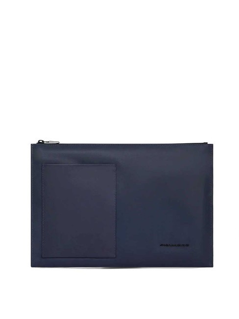 PIQUADRO DAVID Étui en cuir pour iPad bleu - Étui pour tablette & Organiseur