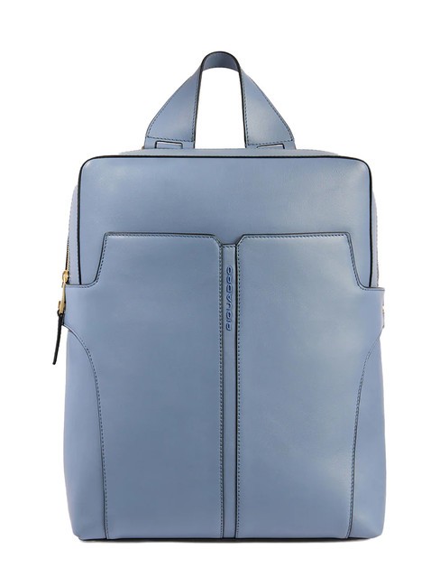 PIQUADRO RAY Sac à dos en cuir, support ordinateur 14" bleu - Sacs pour Femme