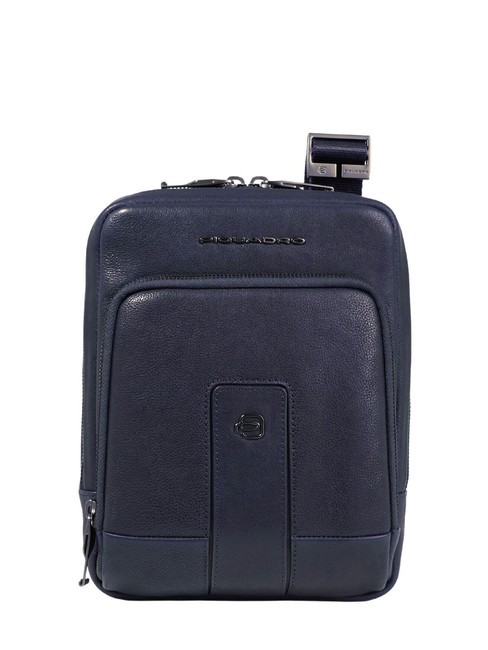 PIQUADRO CARL Sac iPad mini en cuir bleu - Sacs en Bandoulières pour Homme