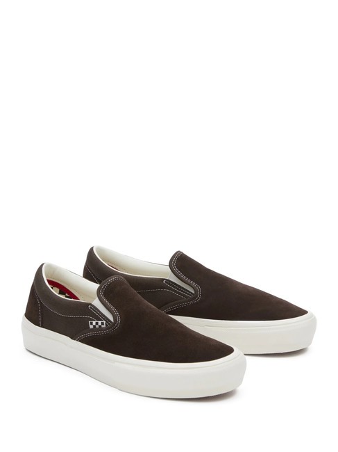 VANS SKATE SLIP-ON Baskets de skate brun chocolat - Chaussures Homme