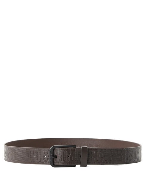 TOMMY HILFIGER TOMMY JEANS Ceinture en cuir réglable marron foncé - Ceintures