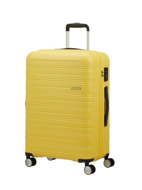 AMERICAN TOURISTER HIGH TURN  Chariot moyen  jaune mat - Valises Rigides