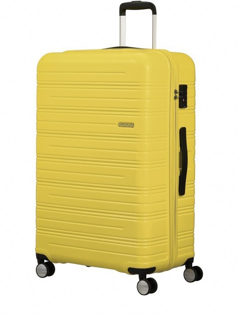 AMERICAN TOURISTER HIGH TURN  Grand chariot jaune mat - Valises Rigides