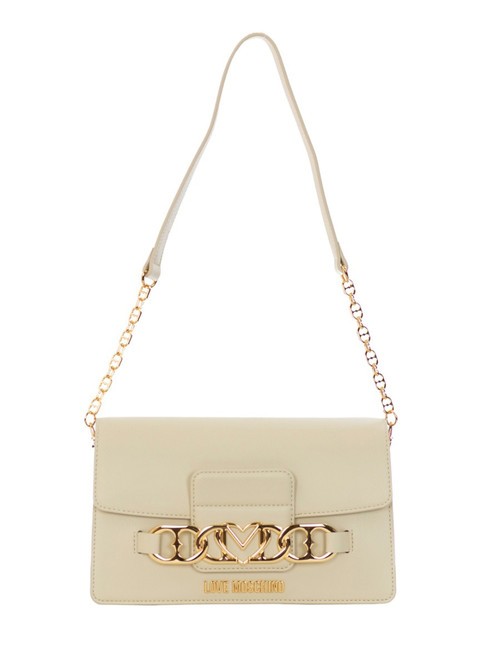 LOVE MOSCHINO HEART CHAIN Sac à bandoulière Ivoire - Sacs pour Femme