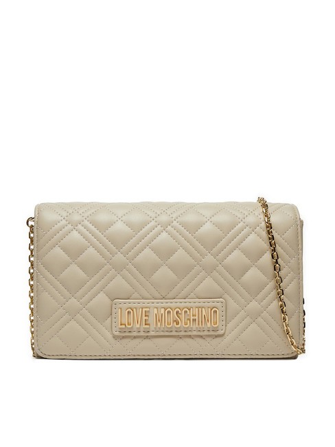 LOVE MOSCHINO QUILTED Chain Pochette à bandoulière Ivoire - Sacs pour Femme