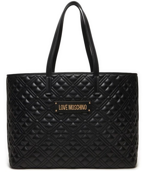 LOVE MOSCHINO QUILTED Sac shopping matelassé Noir - Sacs pour Femme