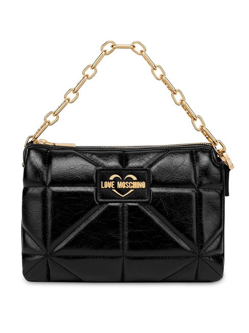 LOVE MOSCHINO GOLD CHAIN Sac avec bandoulière Noir - Sacs pour Femme