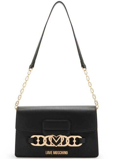 LOVE MOSCHINO HEART CHAIN Sac à bandoulière Noir - Sacs pour Femme