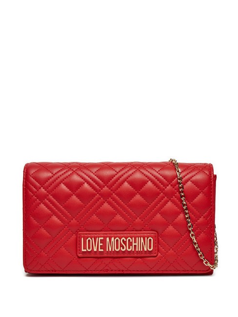 LOVE MOSCHINO QUILTED Chain Pochette à bandoulière ROUGE - Sacs pour Femme