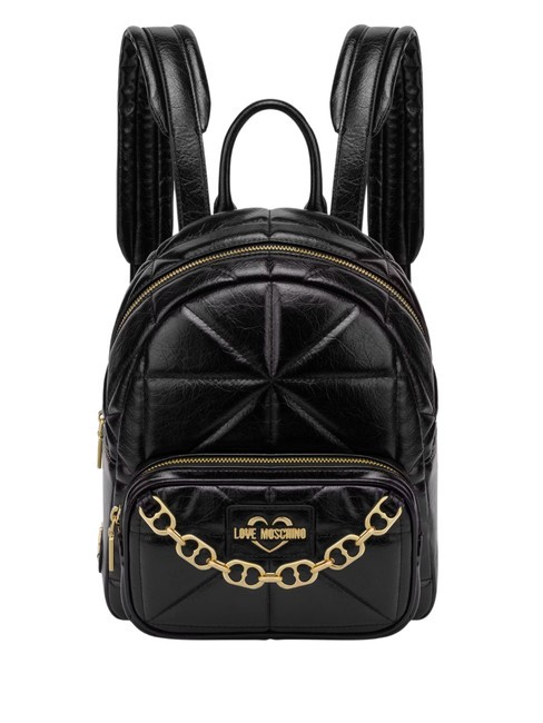 LOVE MOSCHINO GOLD CHAIN Sac à dos Noir - Sacs pour Femme