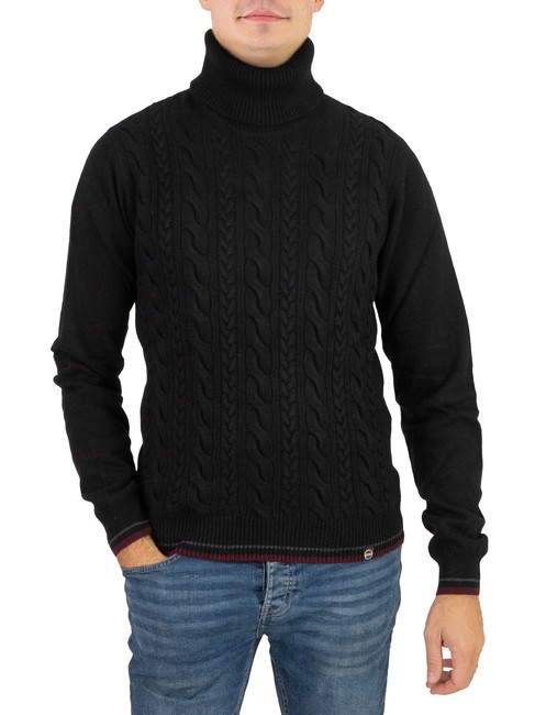 COLMAR CLUMP Pull col roulé torsadé noir - Pulls pour hommes