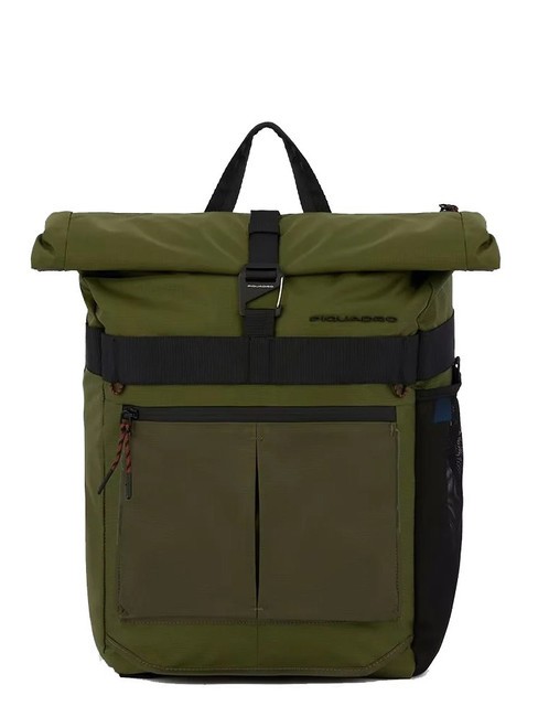 PIQUADRO ARNE Sac à dos roll-top pour ordinateur portable 15,6" VERT - Sacs à dos pour ordinateur portable