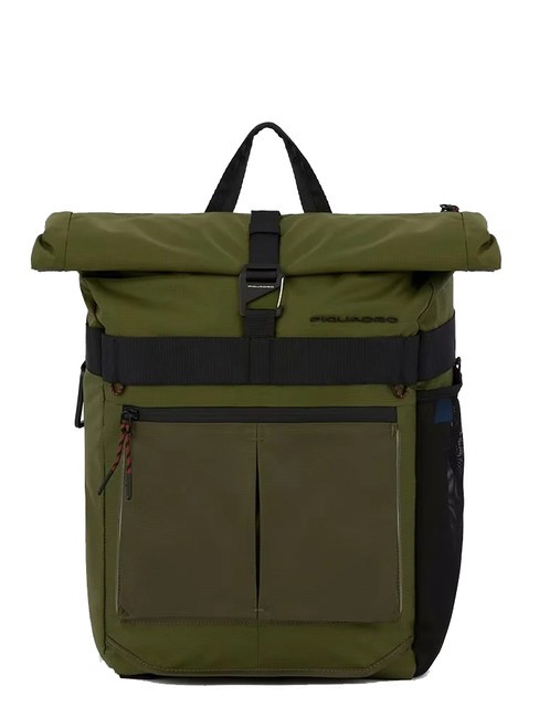 PIQUADRO ARNE Sac à dos roll-top pour ordinateur portable 15,6" VERT - Sacs à dos pour ordinateur portable