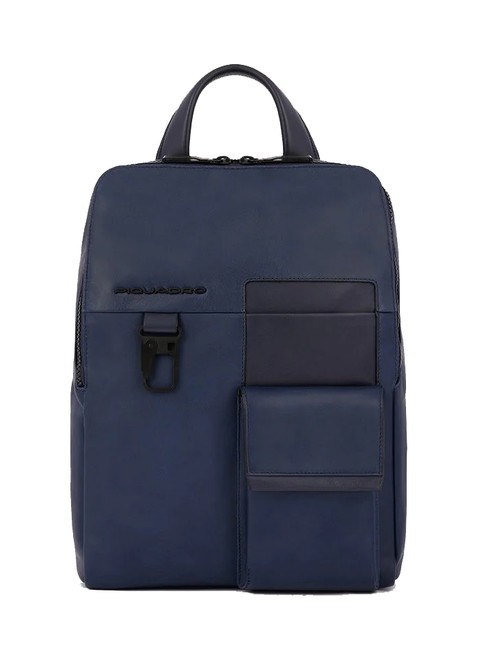 PIQUADRO FINN Sac à dos pour tablette en cuir bleu - Sacs à dos pour ordinateur portable