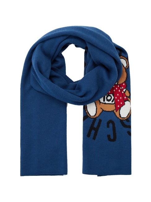 MOSCHINO TEDDY TOY Écharpe à franges bleu marine - Écharpes